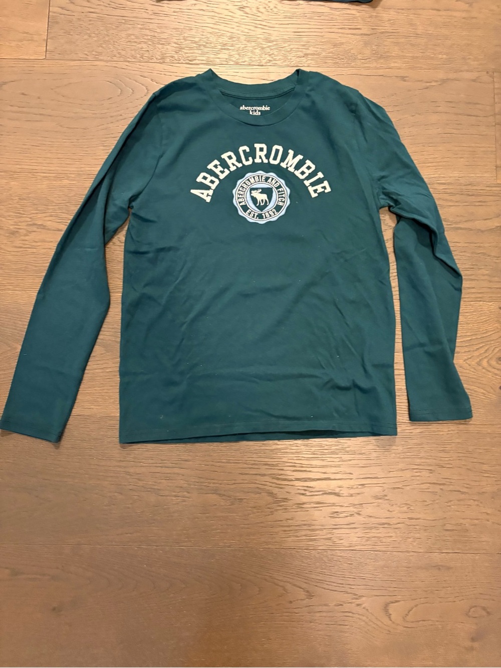 Abercrombie kids youth green long sleeve top sz 13/14